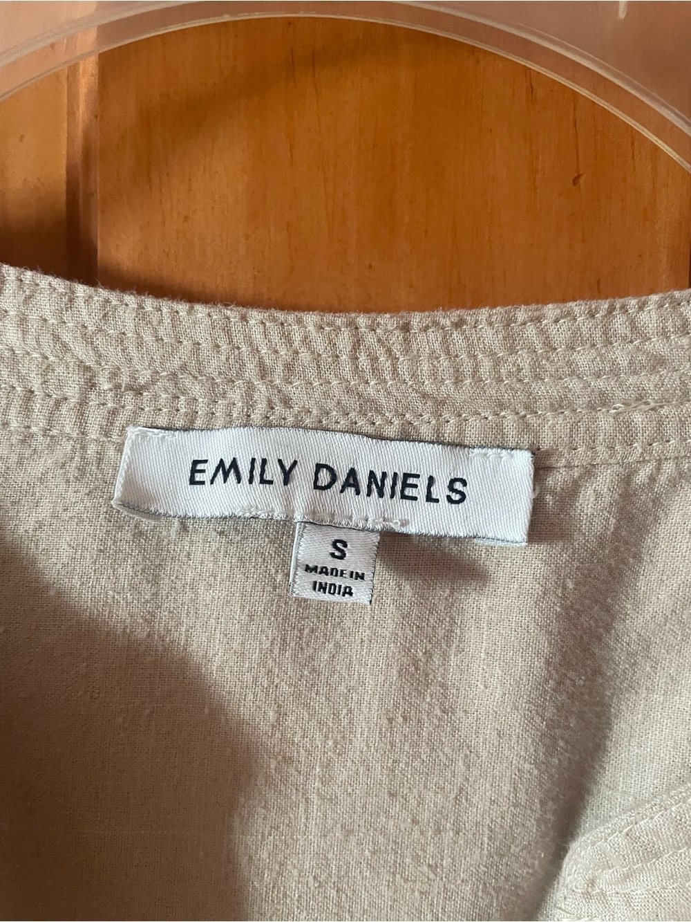 EMILY DANIELS , Cream Popover Henley Tunic